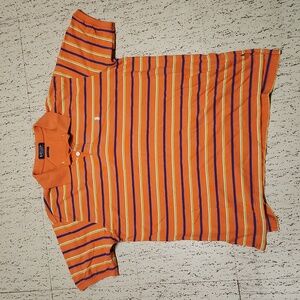 Ralph Lauren Polo Striped 1/4 Button Down Custom Fit Shirt Vintage 90s